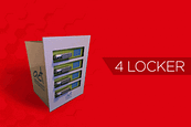4 locker mobile phone charging station