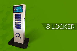 8 locker mobile phone charging station